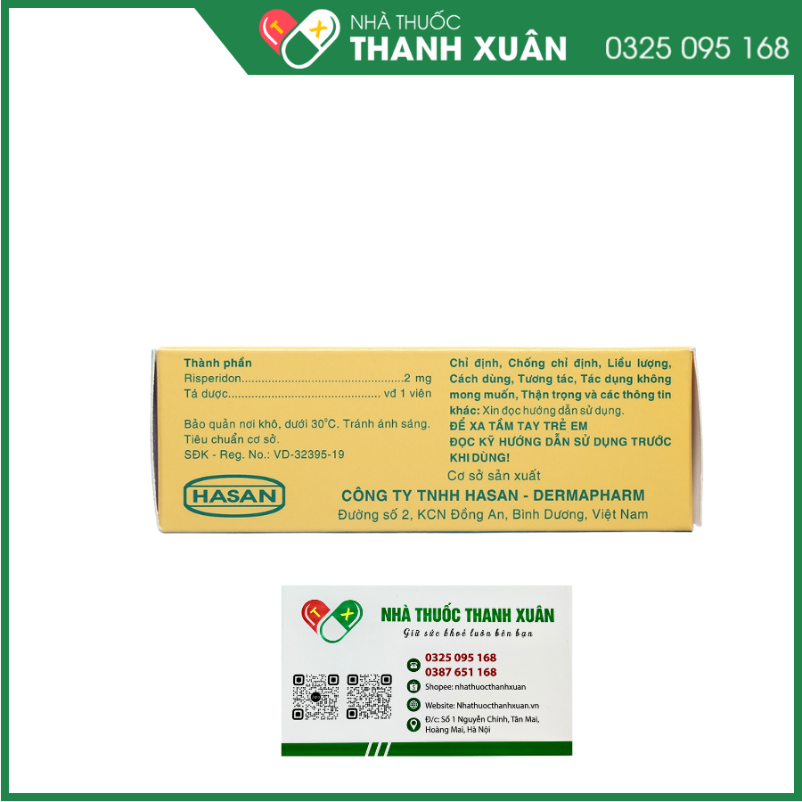 Risperidon 2 Hasan trị tâm thần phân liệt